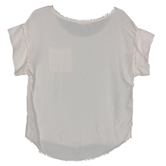 Anthropologie Pure + Good Blouse Size XS Boxy Soft Pale Pink Short Sleeve - Picture 4 of 8